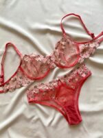 ست لباسزیر توری گلبهی انوشه کد889_26 - Image 2