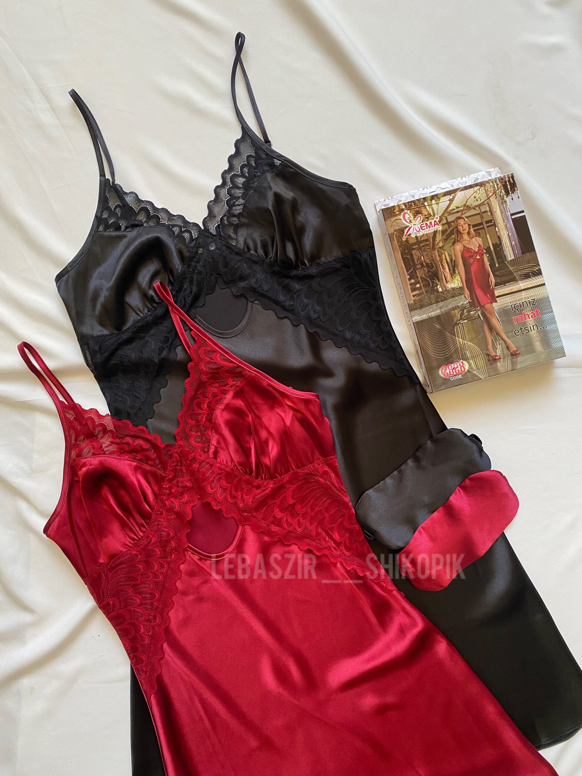 photo-output لباسخواب ساتن ema کد2828 - Image 1