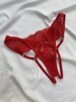 شورت زنانه فاق باز دانتل قرمز کد13_08 - Image 2