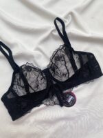 ست لباسزیر مشکی تور پایه دار کد 889 - Image 6