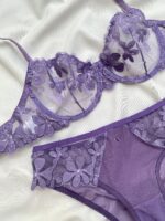 ست لباسزیر تور گلدوزی یاسی برندانوشه کد889 - Image 3