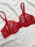 ست لباسزیر تورگلدوزی قرمز برند انوشه کد889 - Image 6