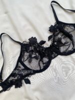 ست تورگلدوزی برگی مشکی بدن نما انوشه کد889 - Image 2