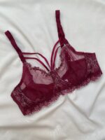 ست لباسزیر تورگلدوزی شرابی برندژینا کد1001 - Image 2