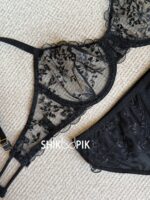 ست لباسزیر تورگلدوزی مشکی کد889برندانوشه(نوشه پوش) - Image 2